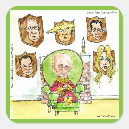 Trump Is Putin On The Ritz Gifts Square Sticker