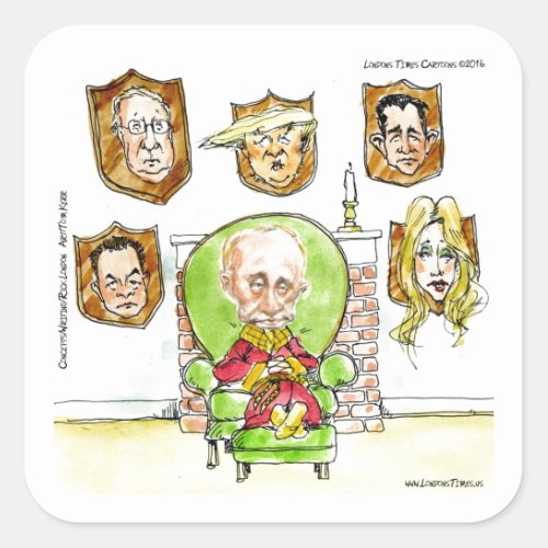 Trump Is Putin On The Ritz Gifts Square Sticker