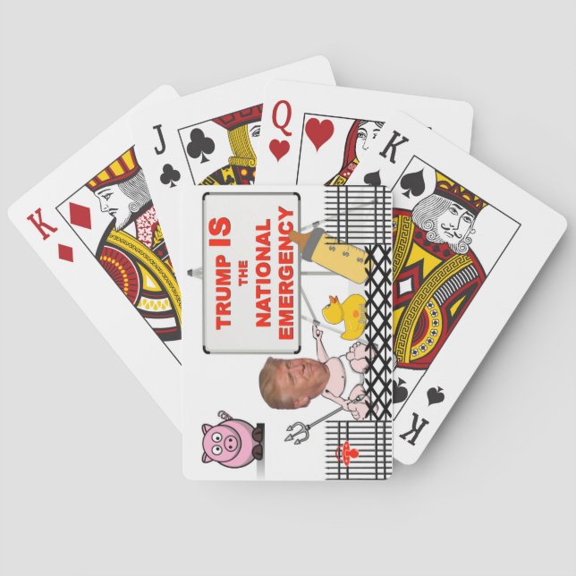 Trump IS the national emergency / Anti Trump, Poker Cards (Back)