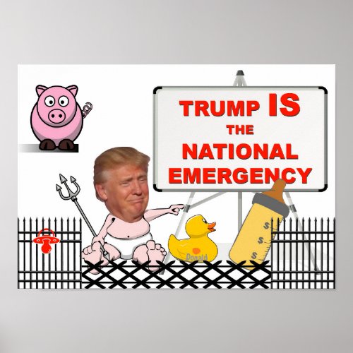 Trump IS the national emergency  Anti Trump Poster