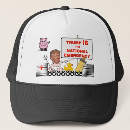 Trump IS the national emergency  Anti Trump Trucker Hat