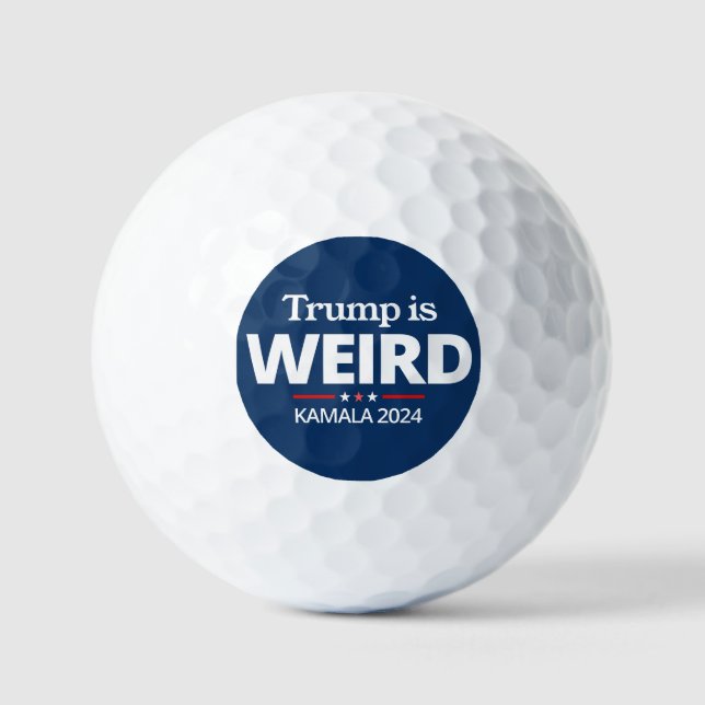 Trump is Weird, Funny Anti-Trump , 2024 Kamala  Golf Balls (Front)