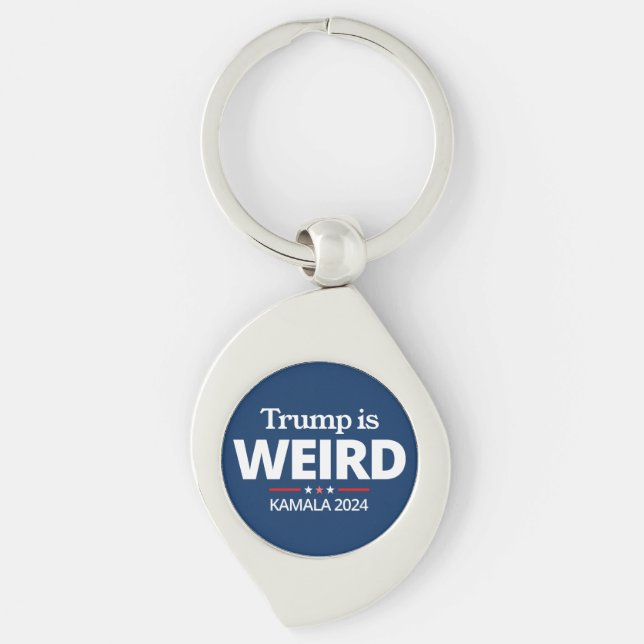 Trump is Weird, Funny Anti-Trump , 2024 Kamala  Keychain (Front)