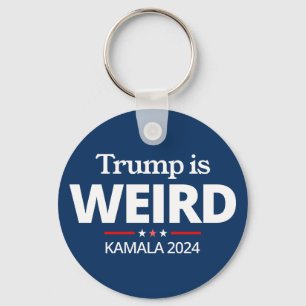 Trump is Weird, Funny Anti-Trump , 2024 Kamala Keychain