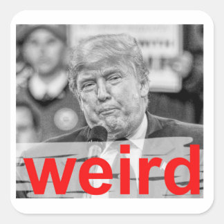 Trump is weird square sticker
