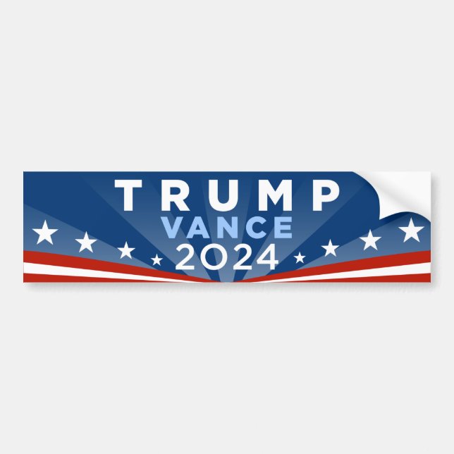Trump JD Vance 2024 Bumper Sticker (Front)