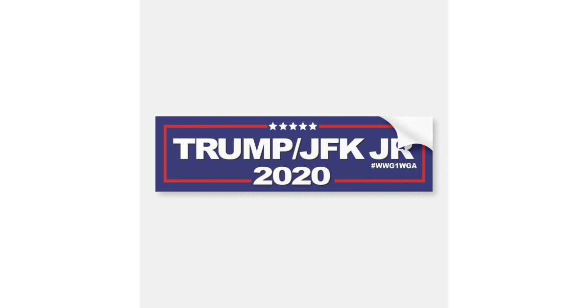 Jfk Jr. Sticker TRUMP JFK JR 2020 bumper sticker | Zazzle