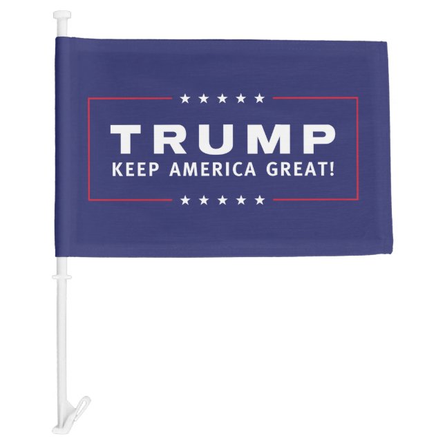 Trump Keep America Great Car Flag (Front)