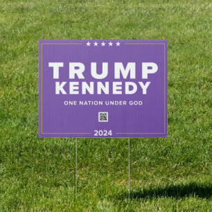 Trump Kennedy 2024 18 x 12 Purple Sign