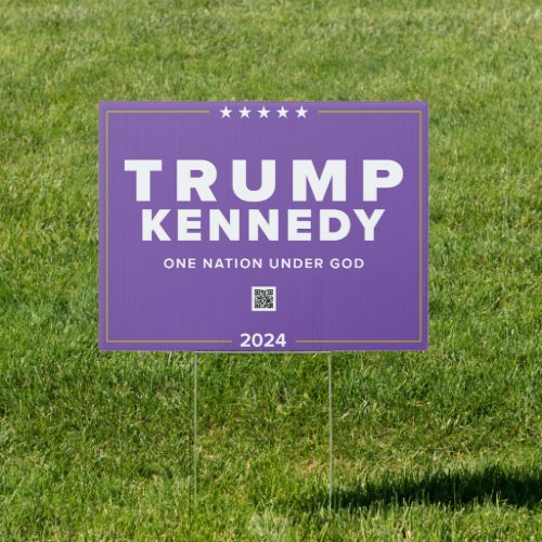 Trump Kennedy 2024 18 x 12 Purple Sign