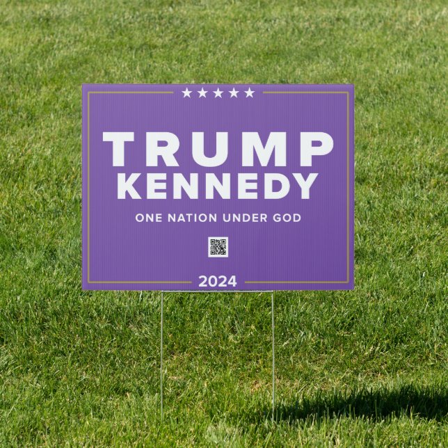 Trump Kennedy 2024 18 x 12 Purple Sign (Insitu)