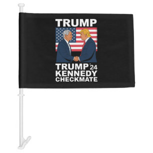 Trump Kennedy Checkmate 2024 Vote Trump Kennedy Car Flag