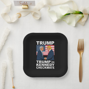 Trump Kennedy Checkmate 2024 Vote Trump Kennedy  Paper Plates