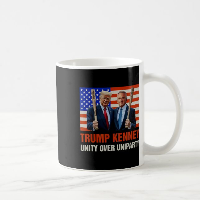 Trump Kennedy Unity Over Uniparty 2024 Funny Elect Coffee Mug (Right)