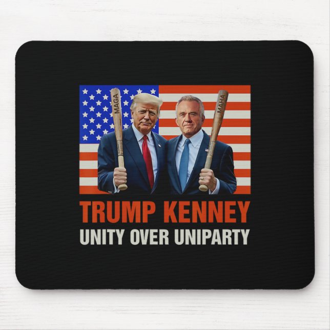 Trump Kennedy Unity Over Uniparty 2024 Funny Elect Mouse Pad (Front)