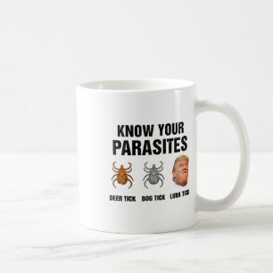 Trump Know Your Parasites Deer Tick Dog Tick Luna Coffee Mug