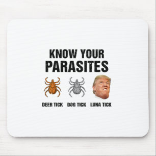 Trump Know Your Parasites Deer Tick Dog Tick Luna Mouse Pad