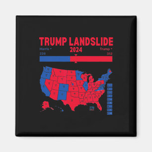 Trump Landslide 2024 Electoral Map 312 Winning Map Magnet