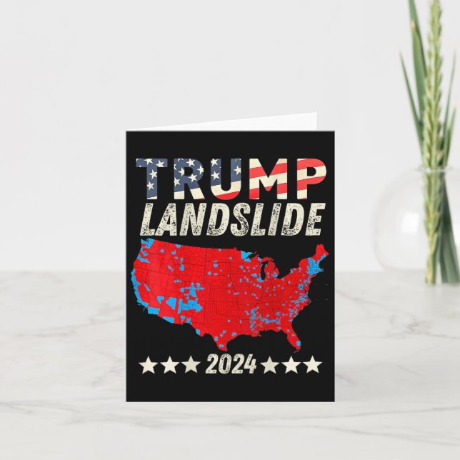 Trump Landslide 2024 Electoral Map Trump Winner (o Card (Front)