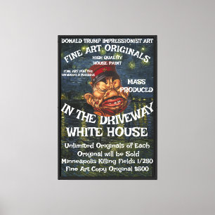 Trump Legalizes Brothel White House Bedroom Red Canvas Print