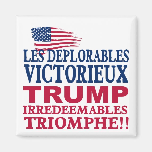 Trump Les Deplorables Win - Trump Pence 2016 Magnet (Front)
