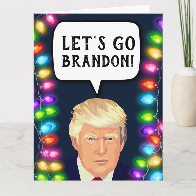 TRUMP LET'S GO BRANDON! CHRISTMAS Greeting Cards (Front)