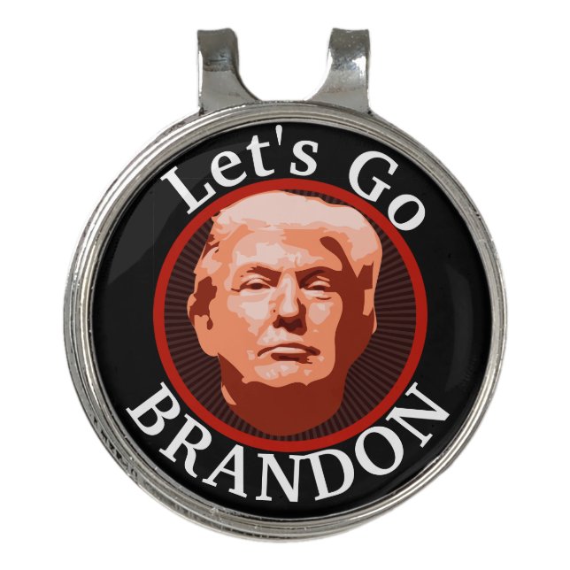 Trump Let's Go Brandon  Golf Hat Clip (Front)