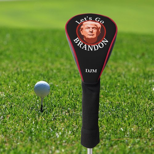 Trump Lets Go Brandon Monogram Black Golf Head Cover