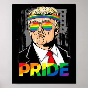 Trump Lgbt Gay Pride Month Lesbian Biual Transgend Poster