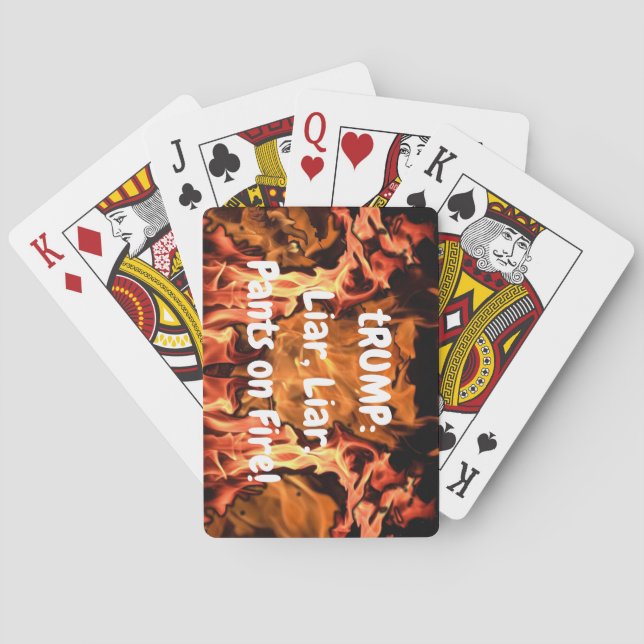 tRUMP: Liar, Liar, Pants on Fire! (change words) Poker Cards (Back)