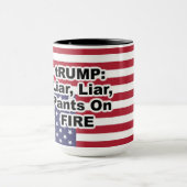 tRUMP: Liar, Liar, Pants on Fire Mug (Center)