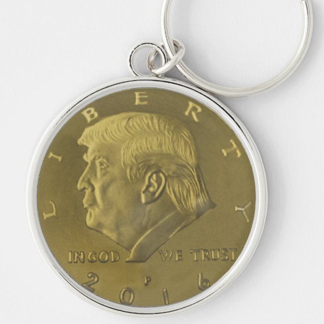 Trump Liberty Gold Coin Keychain (Front)