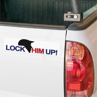 Trump Lock Him Up Bumper Sticker | Zazzle