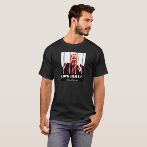 Trump _ Lock Him Up _ t_shirt gray large pic T_Shirt