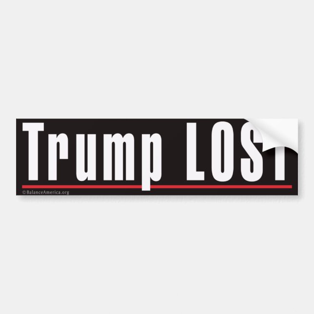 'Trump LOST' Bumper Sticker (Front)