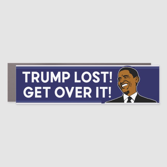 Trump Lost Get Over It Bumper Car Magnet (Front)
