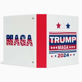 TRUMP~MAGA~2024 3 RING BINDER