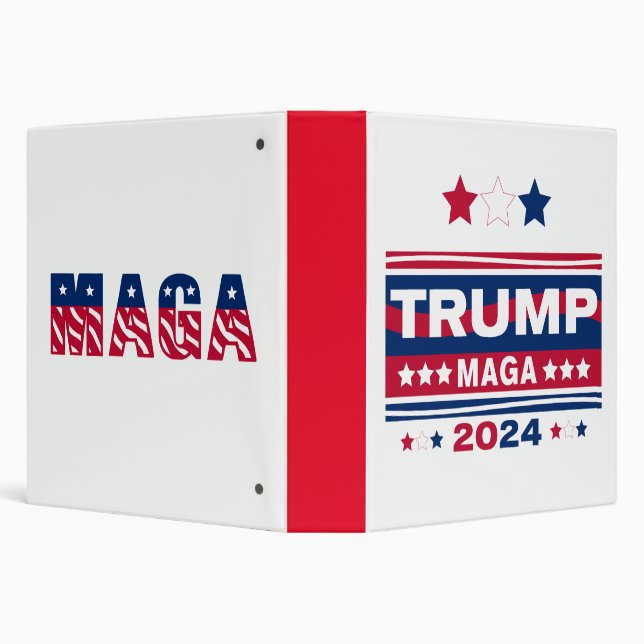 TRUMP~MAGA~2024 3 RING BINDER (Background)