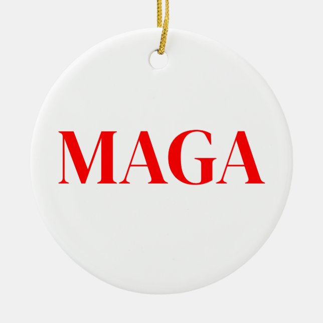  Trump Maga 2024  Ceramic Ornament (Front)