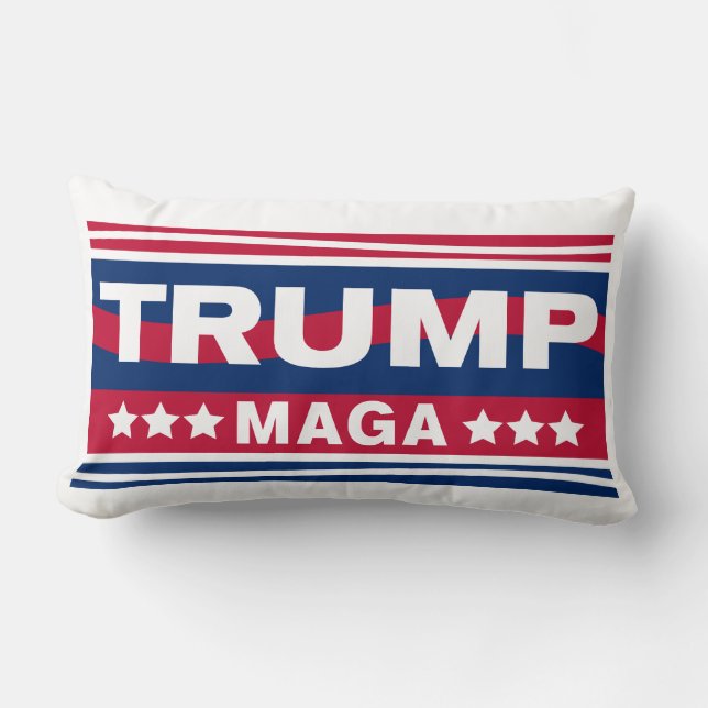 TRUMP~MAGA~2024 LUMBAR PILLOW (Front)
