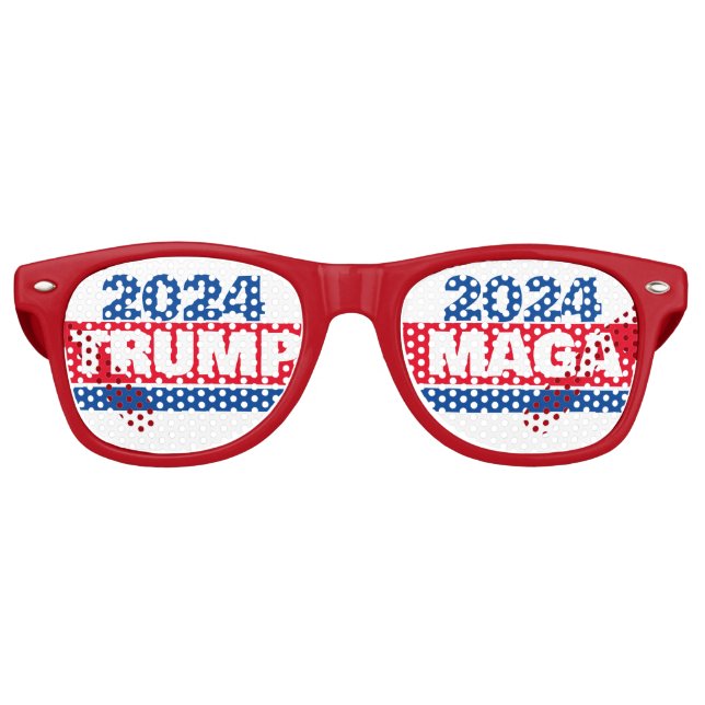 TRUMP MAGA 2024 RETRO SUNGLASSES (Front)