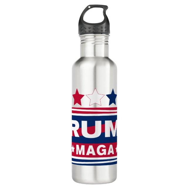 TRUMP~MAGA~2024 STAINLESS STEEL WATER BOTTLE (Front)