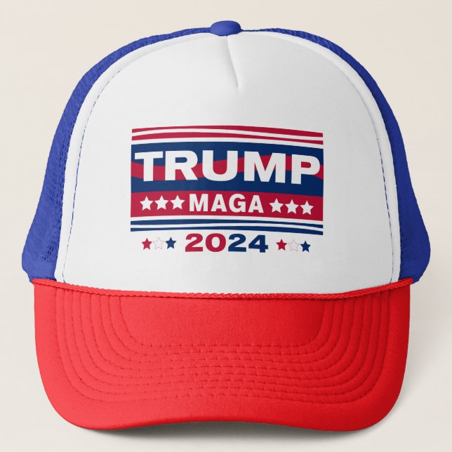 TRUMP~MAGA~2024 TRUCKER HAT (Front)