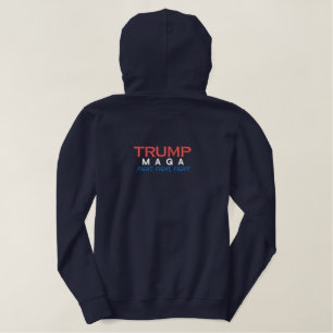 TRUMP MAGA 47 WOMEN'S EMBROIDERED BASIC HOODIE