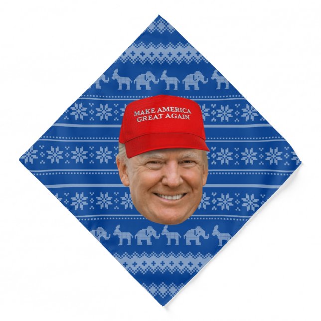 TRUMP MAGA Christmas Bandana (Front)