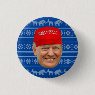 TRUMP MAGA Christmas Button