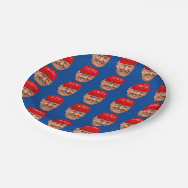 TRUMP MAGA Christmas Paper Plates (Angled)