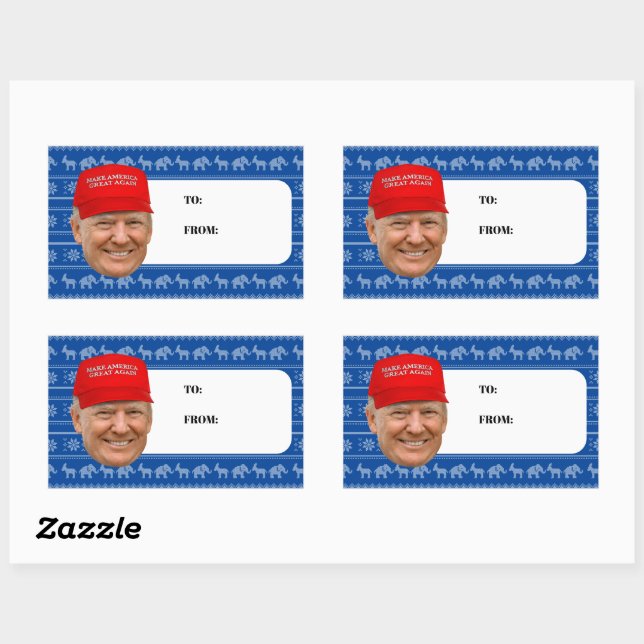 TRUMP MAGA Christmas Rectangular Sticker (Sheet)