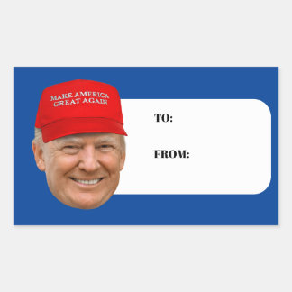 TRUMP MAGA Christmas Rectangular Sticker