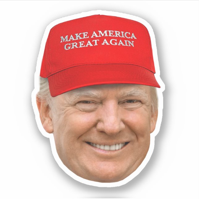 TRUMP MAGA Christmas Sticker (Front)